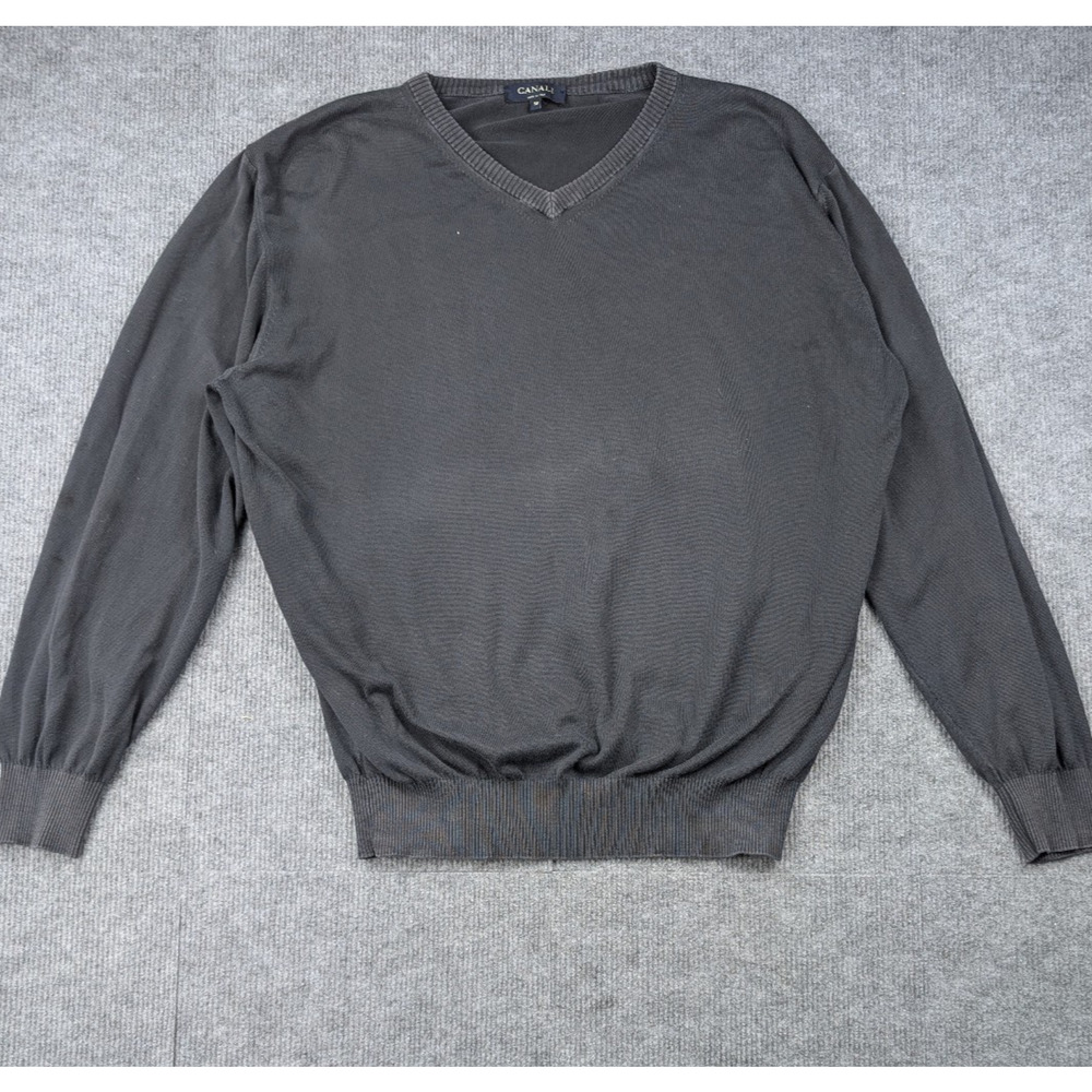 Canali Sweater Mens 58 Cotton Lightweight Knit Quiet Luxury Old Money Timeless